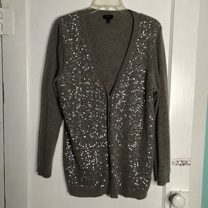 Talbots 100% wool and sequin cardigan
